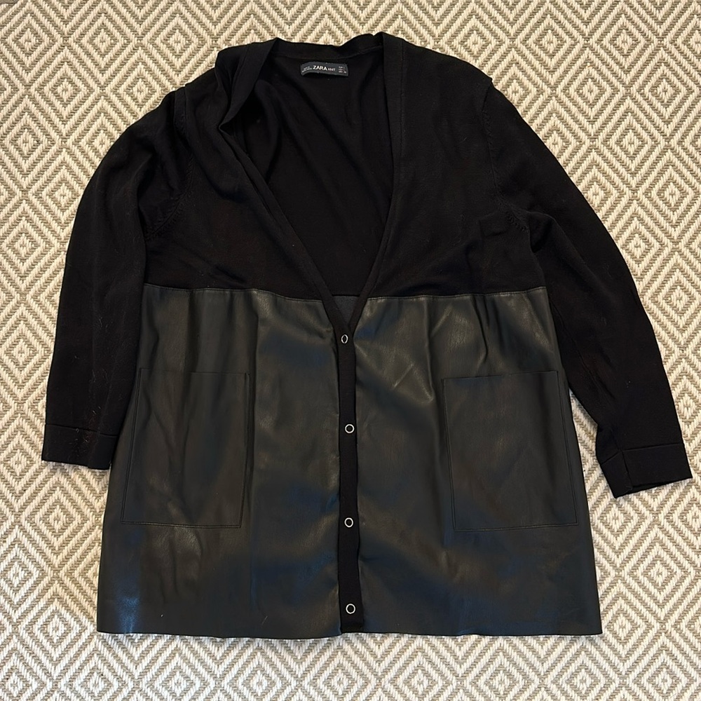 Black Zara Cardigan with button detail
